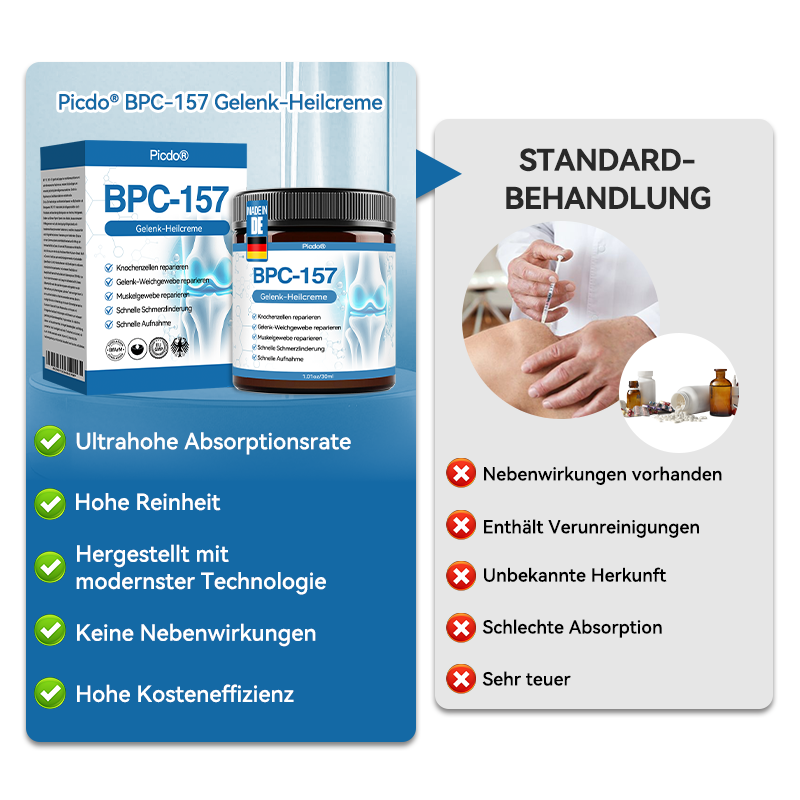 𝖯𝗂𝖼𝗱𝗼® BPC-157 Gelenkheilcreme🦴Behandelt Arthritis, Neuropathie, Rheuma, Sportverletzungen & mehr🦵