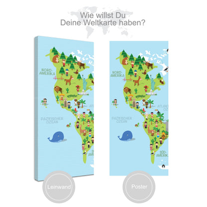Individuelle Kinder Weltkarte erstellen