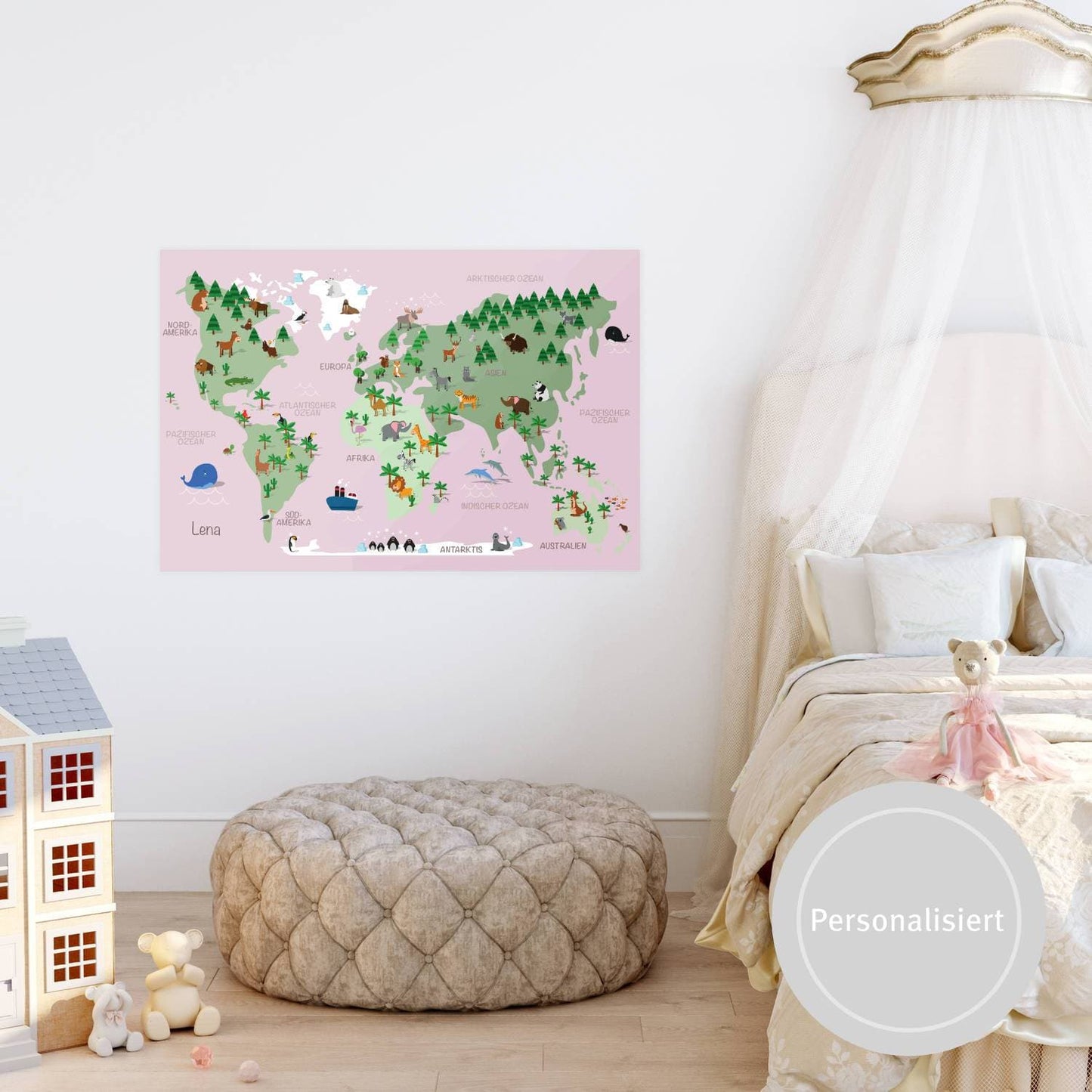 Individuelle Kinder Weltkarte erstellen
