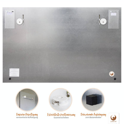 Magnetisches Glasbild - Weltkarte Retro Bunt