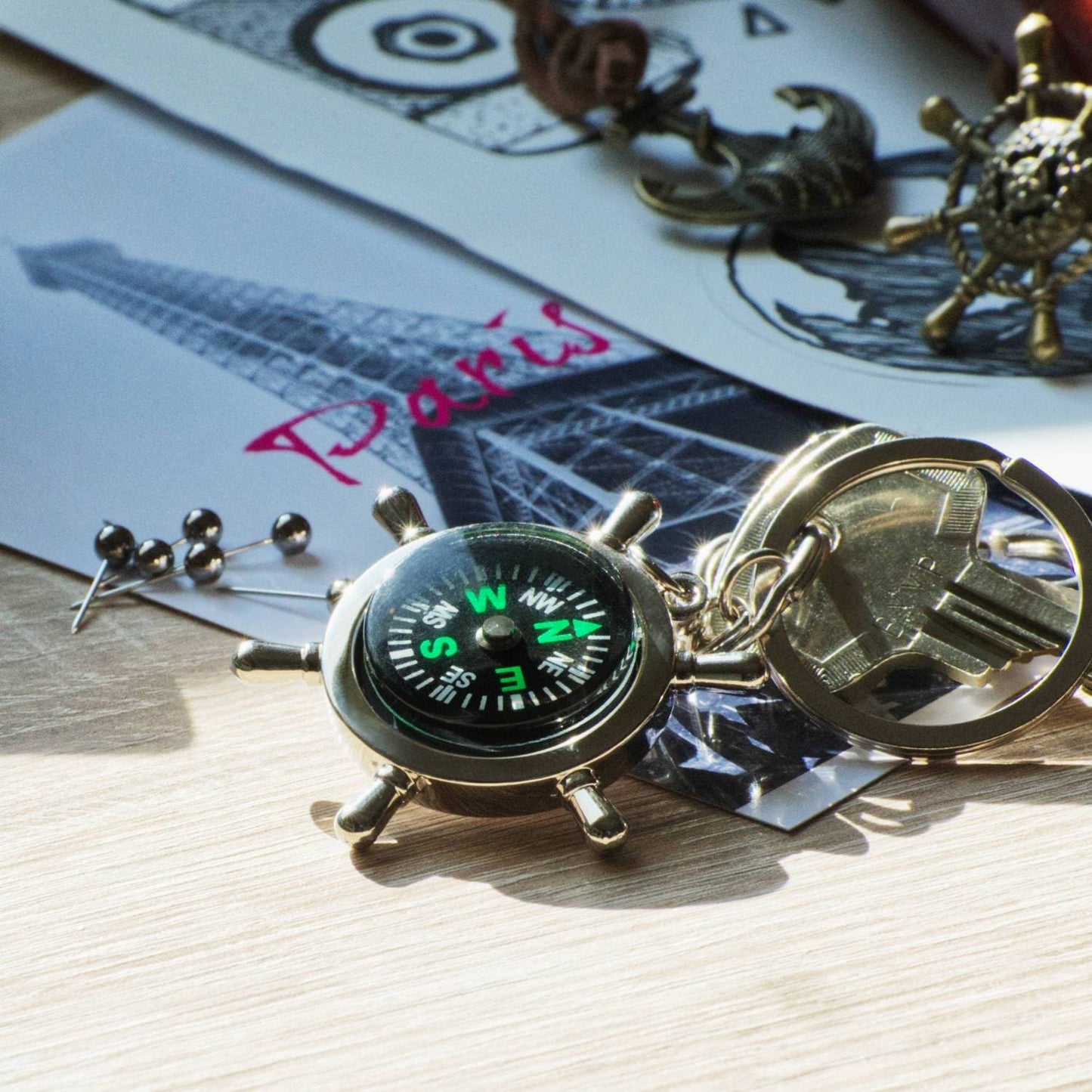 Schlüsselanhänger Kompass